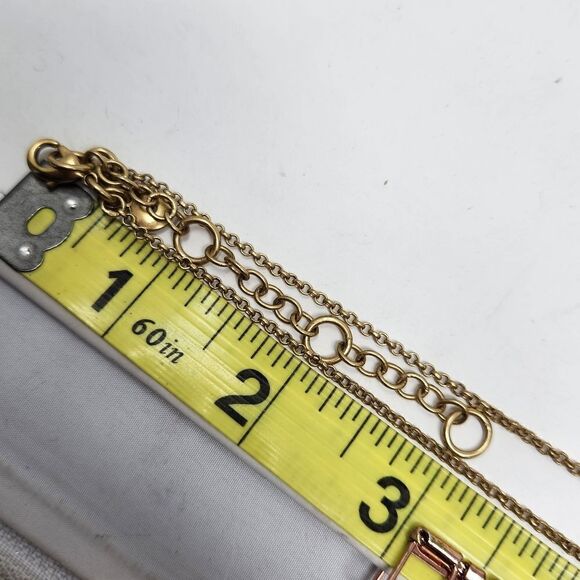 J. CREW Gold Tone Tassel Rhinestone Necklace - Picture 8 of 8